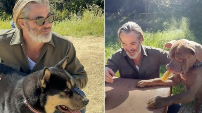 Illustration : L’acteur Chris Pine aide 2 chiens de refuge à trouver leur foyer pour toujours